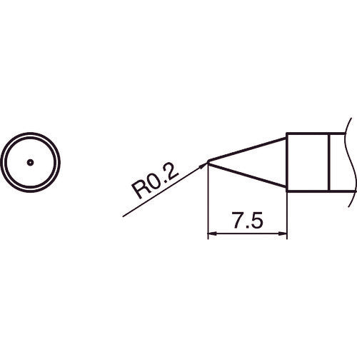 白光　こて先　Ｂ型　T36-B　1 本