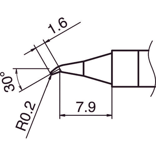 白光　こて先　０．２ＪＳ型　T36-JS02　1 本