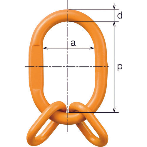 KITO 체인 링 카나그 부재(아이 타입) 서브 링크 첨부 마스터 링크 HMF 기본 사용 하중 8.0t HMF10 1개
