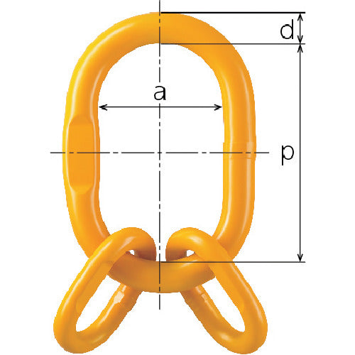 KITO 체인 링 카나그 부재(아이 타입) 서브 링크 첨부 마스터 링크 HMF 기본 사용 하중 8.0t HMF10 1개
