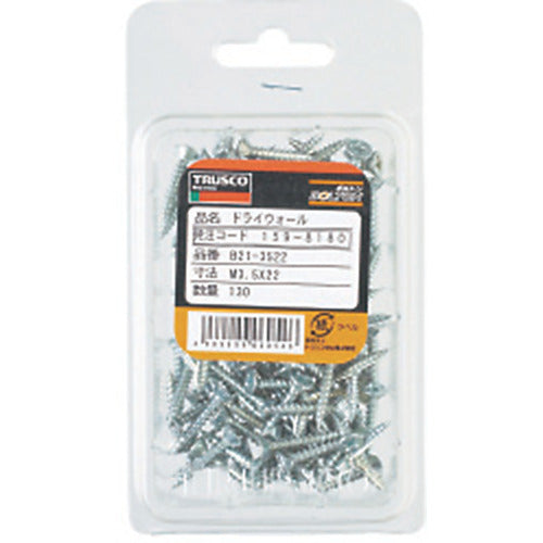 ＴＲＵＳＣＯ　ドライウォール　ユニクロ　Ｍ３．８×６５　３８本入　B21-3865　1 PK