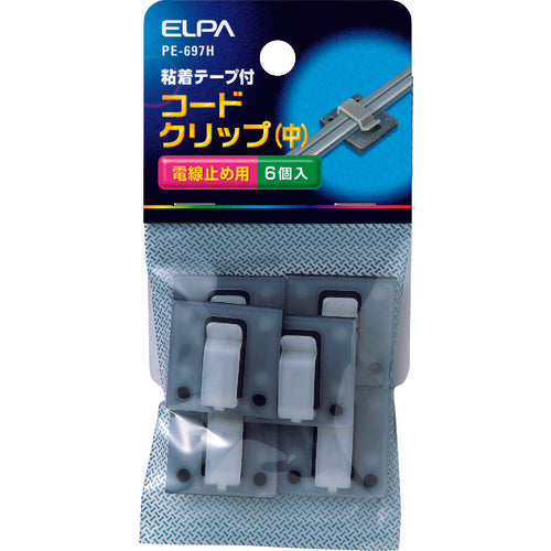 ELPA Cord Clip Medium 6 pcs PE-697H 1 PK
