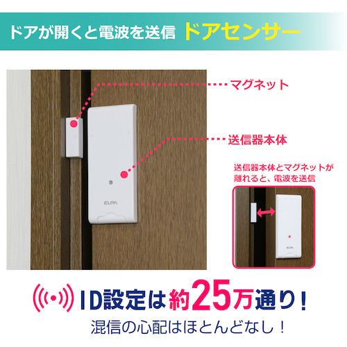 ELPA Wireless Chime Door Opening/Closing Sensor Set EWS-S5034 1 piece