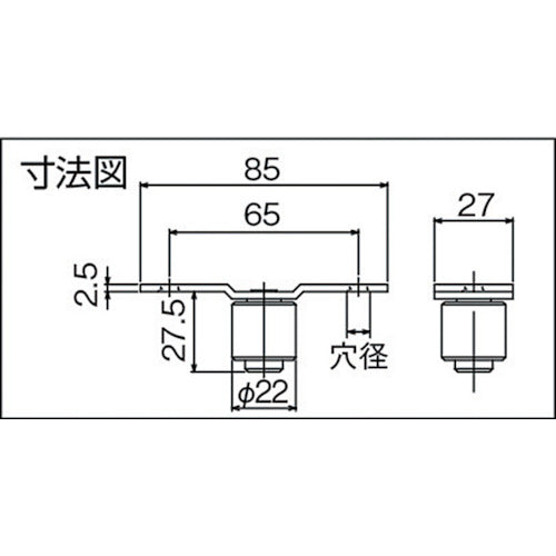 ＤＡＩＫＥＮ　３号ステンレスドアハンガー用ガイドローラ　3S-GRO　1 個