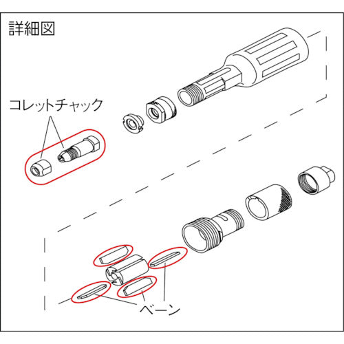 ＮＰＫ　ストレートグラインダ　平型砥石　６５ｍｍ用　１００５３　NHG-65D　1 台