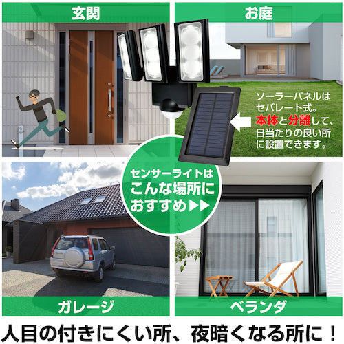 ELPA Solar Sensor Light 3 Lights ESL-313SL 1 pc