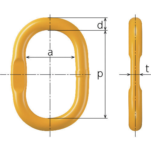 KITO 체인 링 카나그 부재(아이 타입) 마스터 링크 HMG 기본 사용 하중 1.1t/1.5t/1.7t/2.0t HMG0807 1개
