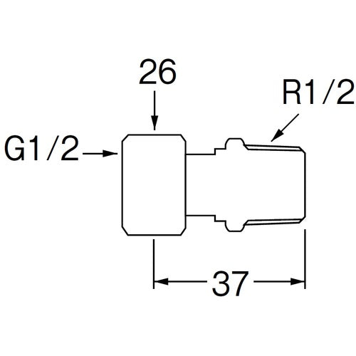 ＳＡＮＥＩ　片ナット付アダプター　PT84-13　1 個