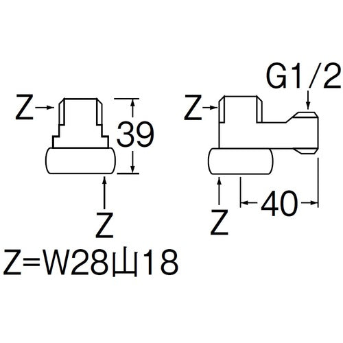 ＳＡＮＥＩ　混合栓分岐ソケット（Ｔ用）　PB18S　1 個