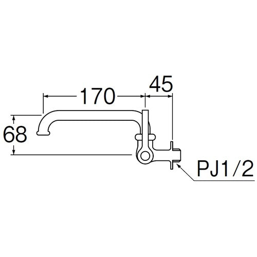 SANEI Horizontal Kitchen Faucet A2310-13 1 pc