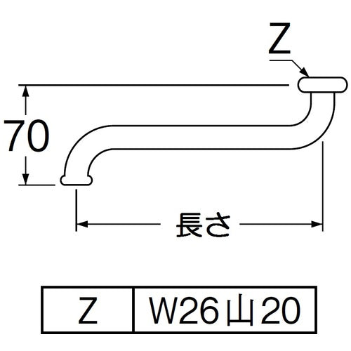 SANEI 절수자재관 PA10G-60X-16 1개