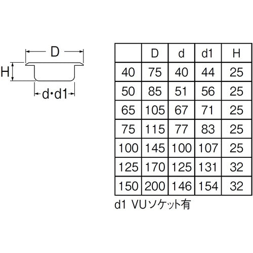 ＳＡＮＥＩ　兼用ツバ広掃除口　H52-2-100　1 個