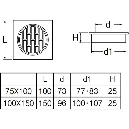 SANEI dual-purpose square plate H480-75X100 1 piece