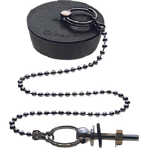 SANEI 세면용 쿠사리 부착 고무 마개(블랙 PH28 1개)