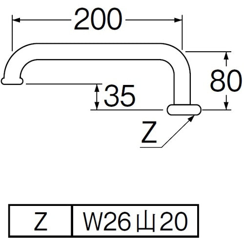ＳＡＮＥＩ　腰高パイプ　PA25J-60X-16　1 個