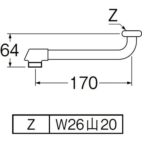 SANEI 절수 단열 자유 파이프 PA10DG-60X 1 개