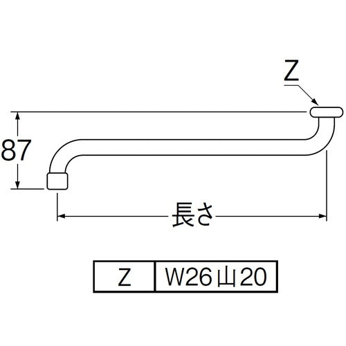 SANEI 거품 자유 파이프 A10JH-61X3-16X300 1 개