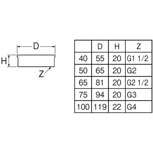 ＳＡＮＥＩ　内ネジ防虫目皿　H45-65　1 個