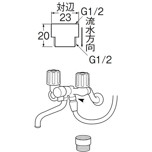 ＳＡＮＥＩ　定流量ソケット　PV722F-13　1 個