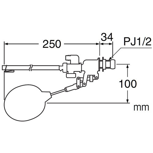 ＳＡＮＥＩ　補助水管付ボールタップ　PV46-2S-13　1 個