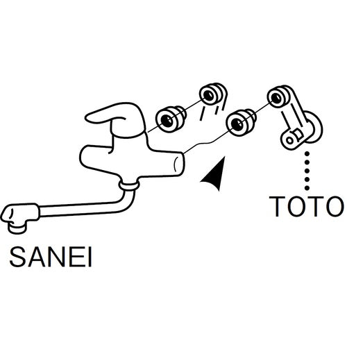 ＳＡＮＥＩ　偏心管アダプター　PT243S　1 個