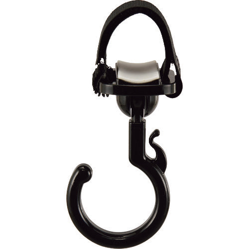 Green Cross Plastic Hook for Pipes (Swivel Hook Type) Black KF-1BK Load Capacity 3kg Removable Hook and Loop Fastener Mini Hook Included 309052 1 pc