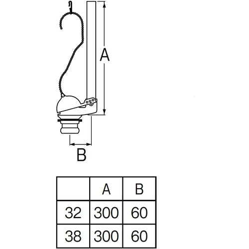 SANEI Low Tank Siphon PH84-38 1 piece