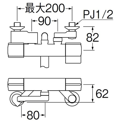 ＳＡＮＥＩ　サーモシャワー混合栓　SK18C-S9L08　1 個