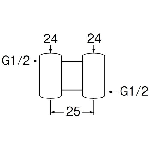 SANEI 양 너트 부착 어댑터 PT83-13 1개