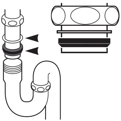 SANEI 배수 조절 패킹 PP40-41S-38 1개