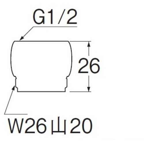 SANEI 파이프 어댑터 PT35-25S 1 개