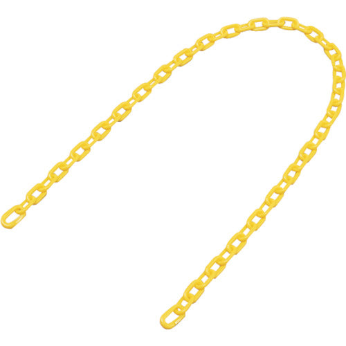 緑十字　プラスチックチェーン　黄　ＰＴ−６１２Ｙ　長さ１．２ｍ　線径６ｍｍΦ　ポリエチレン　284032　1 本