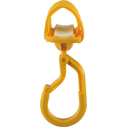 Green Cross Plastic Hook for Pipes (Carabiner + Hook Dual Use Type) Yellow KF-3Y Load Capacity 3kg Removable Velcro 309055 1 pc