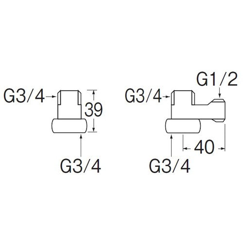 SANEI Mixer Faucet Branch Socket (for S) PB17S 1 piece