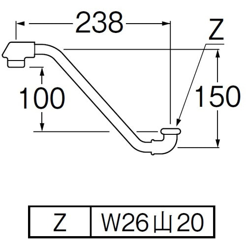 ＳＡＮＥＩ　断熱上向自在パイプ　PA16D-60X2-16　1 個
