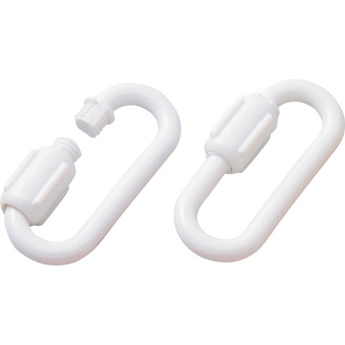緑十字　プラスチックチェーン用ジョイント　白　ＰＳＪ−６０Ｗ　線径８ｍｍΦ以下用　２個組　284111　1 組