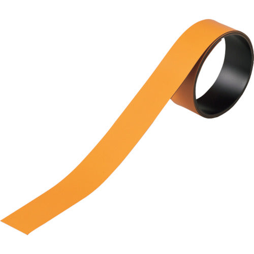 녹색 십자 테이프 형상 컬러 마그넷 오렌지 마그네 25YR 25mm폭×1m×0.8mm 312045 1개