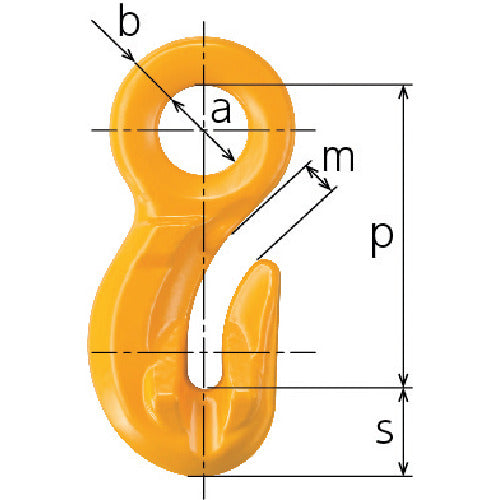 KITO 체인 링 카나그 부재(아이 타입) 글러브 후크 HGG 기본 사용 하중 3.2t HGG10 1개