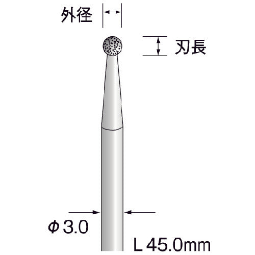Minimo Electroplated CBN bar #120 φ6 AD5911 1 piece