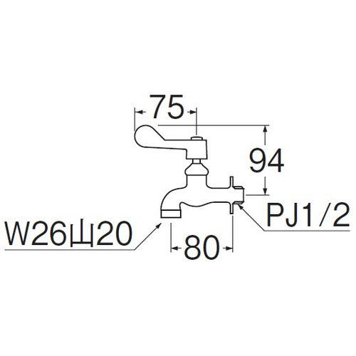 SANEI Kitchen Flexible Faucet Body A1310F-13 1 pc