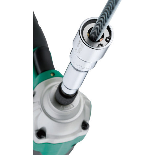 Mitroy Fully Threaded Socket Adapter, Suitable for Thread Diameter W3/8, 17mm Socket, Total Length 43mm, ZAD-3/8, 1 pc