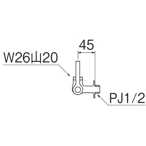 SANEI Kitchen Horizontal Flexible Faucet Body A2310F-13 1 pc