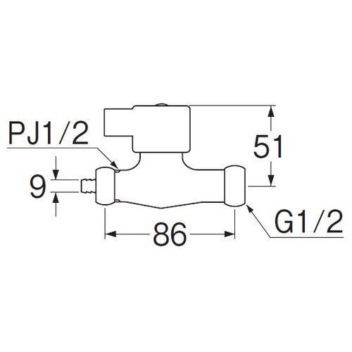 ＳＡＮＥＩ　浄水器接続用化粧バルブ　PV271S-13　1 個