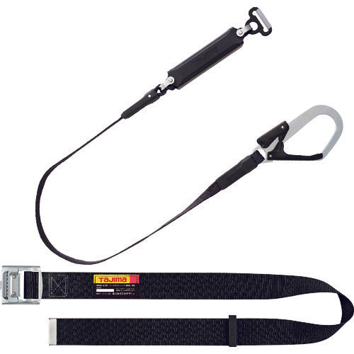 타지마 몸통 벨트 스틸 M 블랙 플랫 로프 A 고리 L1 세트 B1SMFR-AL1BK 1 S