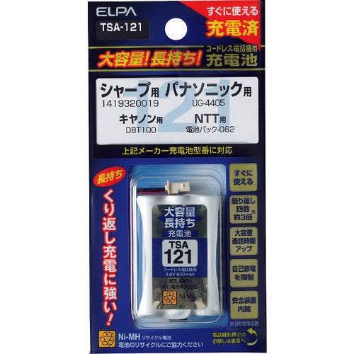 ＥＬＰＡ　大容量長持ち充電池　TSA-121　1 個