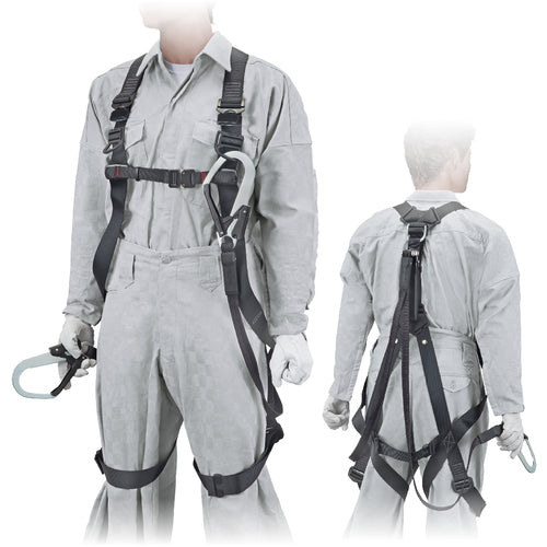 Tajima Harness GS Flat Rope Double L1 Set Black M Size A1GSMFR-WL1BK 1 pc