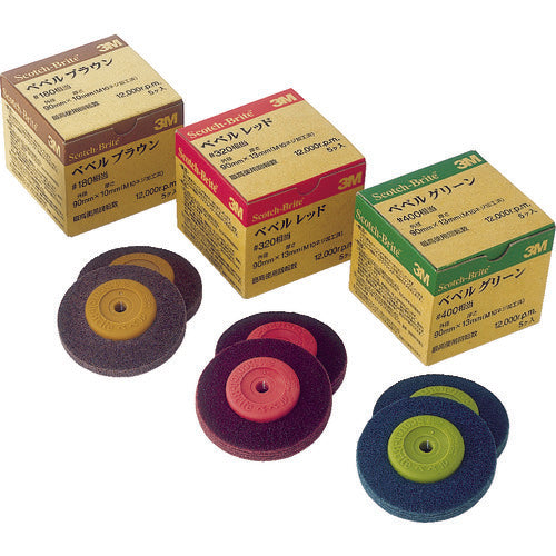 3M Scotch-Brite Bevel Brown for power tools, equivalent to #180, BEBERU BRO, 5 pieces