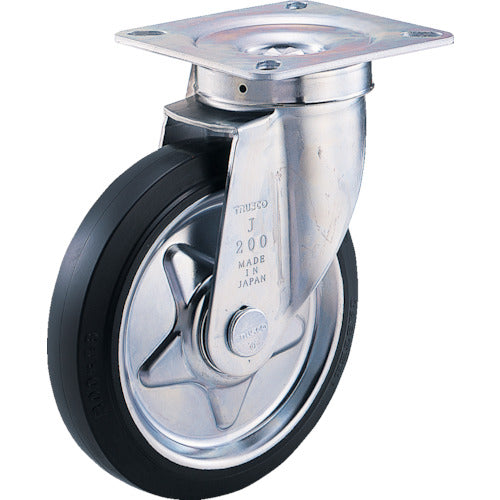 TRUSCO Pressed Rubber Caster, Swivel, Φ150, TJ-150, 1 pc