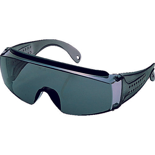 TRUSCO Single-lens Safety Glasses with Side and Top Visor, Gray, GS-180N, 1 pc