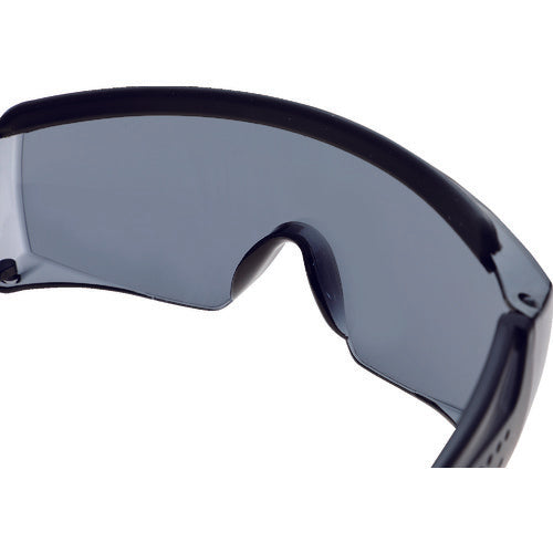 TRUSCO Single-lens Safety Glasses with Side and Top Visor, Gray, GS-180N, 1 pc